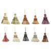2PCS Ethnic Type Curtain Hangings Pendants Handmade Curtain Tiebacks Decoration for Living Space