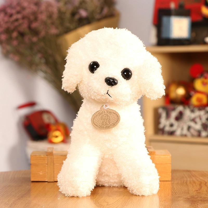 Little Dog Plush Toys, Dog Dolls, Teddy Dog Dolls, Cute Little Animal Dolls On The Bed