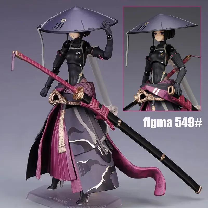 Anime Figma 549 Ronin The Vagrant Samurai Action Figures Cute Mecha Musume Posable Display Desktop Ornament Toys Collectible
