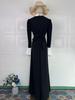 European & American 2026 Vintage College-Style Spring Long-Sleeve Waist-Cinching Dress