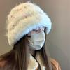 Autumn And Winter Ins Windproof Plush Hat Women'S Atmosphere Ear Protection Warm Knitted Hat