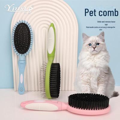 Double-Sided Pet Comb for Dogs & Cats - Detangling & Loose Hair Grooming Tool