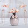 Chinese Long Pearl Hairpin Earring Tiara Set Headpiece Women Hair Accessories Flower Crystal Pearl Hanfu Hair Pins Comb Earring