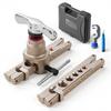 VEVOR Flaring Tool HVAC, 45 Degrees Eccentric Single Flaring Tool for 1/4"-3/4" & 6-19mm Copper Aluminum Tubes - with Metric & SAE