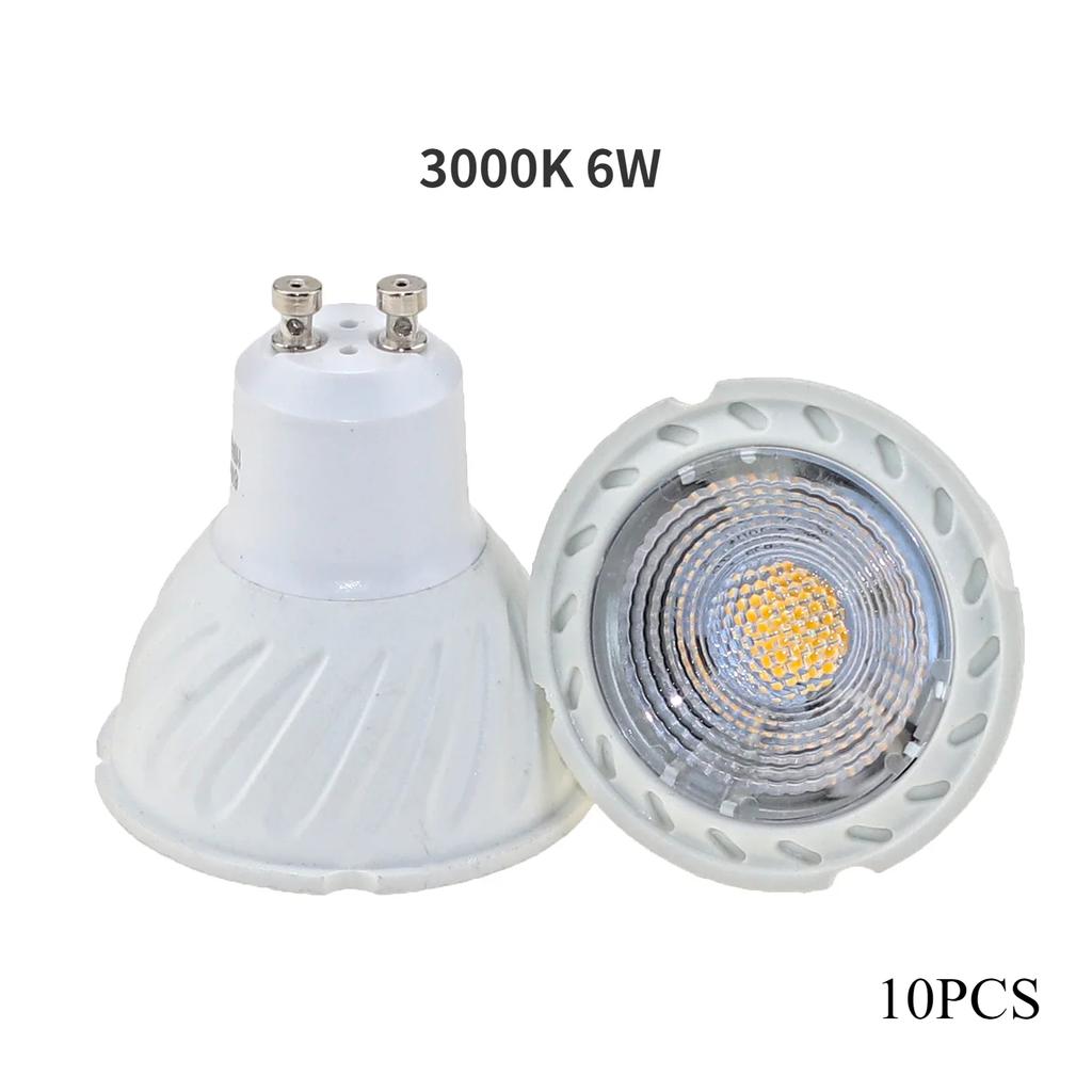Round White Recessed LED Ceiling Light Spotlight Fixture GU10 MR16 Lampholder Downlight Fitting Adjustable Frame Housing Fixed