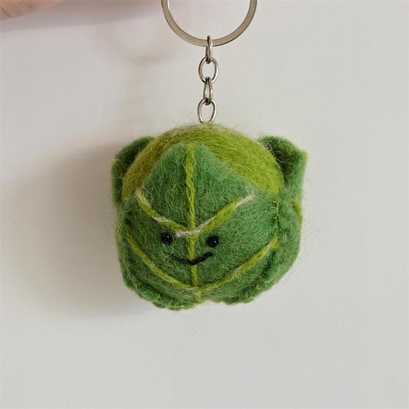Nepal Wool Felt Fruit & Vegetable Pendant Keychain Plush Doll