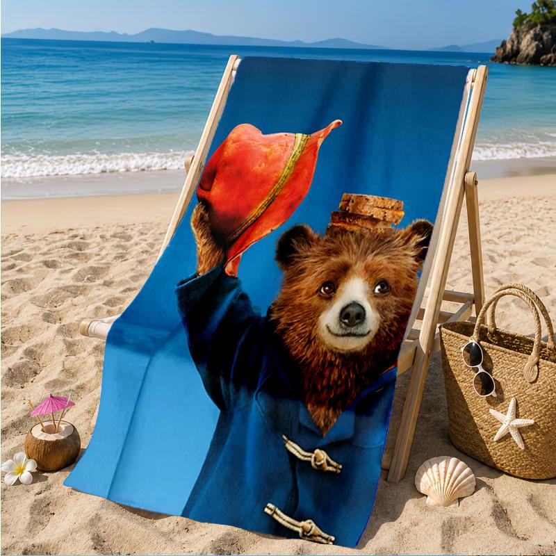 Paddington Adventures Beach Towel, Super Soft Microfiber, Perfect Gift for Her/Him, Birthday, for Pool, Beach, Travel, Decor Beach Party