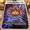 Flannel BlanketWest Ham United FC Custom Name Text Personalized Soft Warm Throw Blanket Home Decor Gift