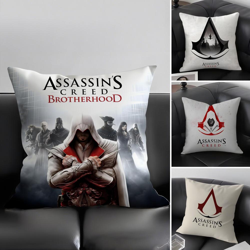 AAssassins CreedD Game Cushion Cover Pillowcase Ultra Soft Skin Friendly Fabric Cloud Like Comfort Concealed Zipper