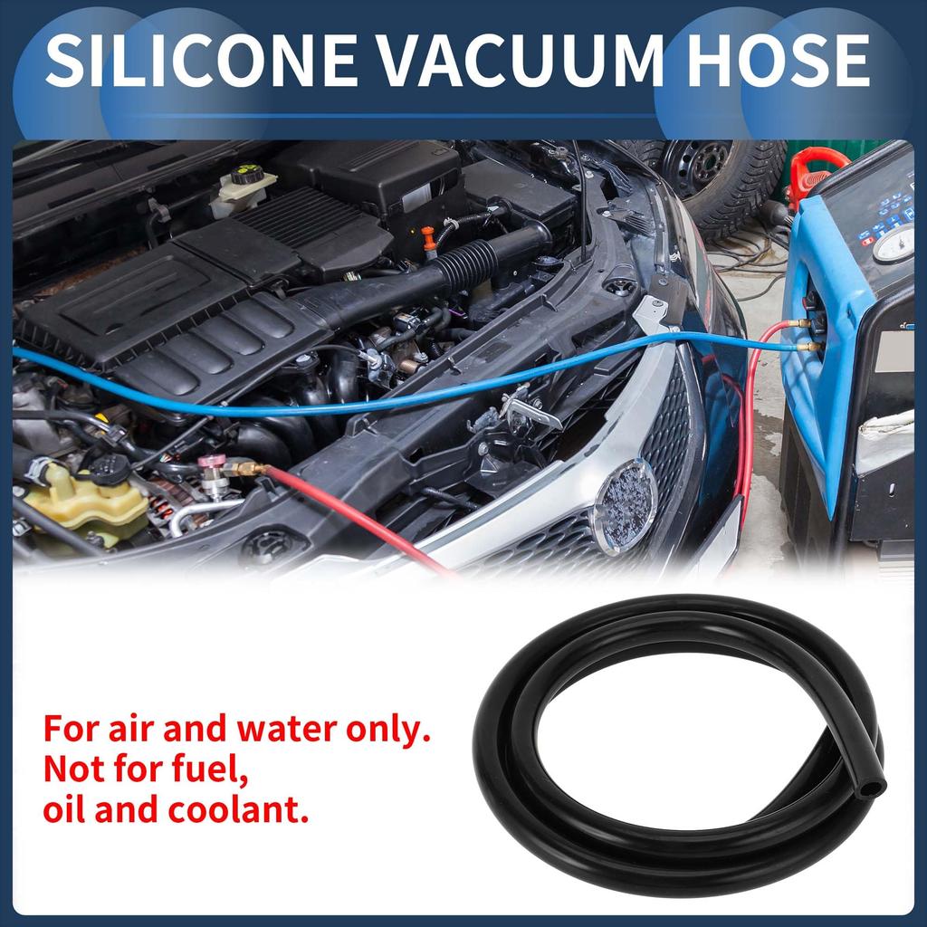 INFINAUTO Silicone Vacuum Tube Hose Black 5ft Automotive Vacuum Line
