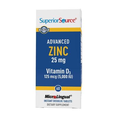 Advanced Zinc 20 Mg with Vitamin D3 5000 IU, 60 Instant Dissolve Tablets