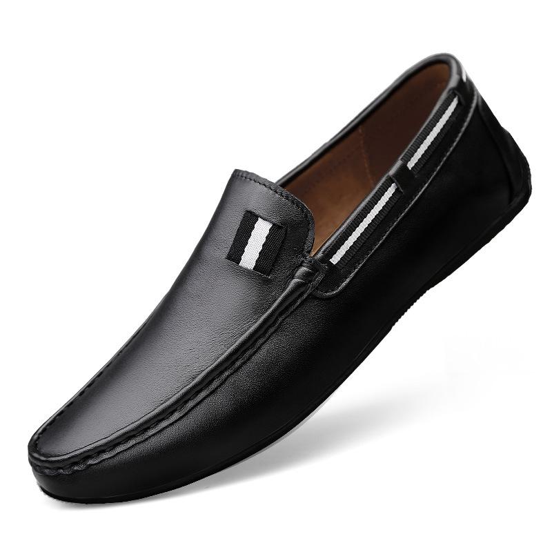 Men s 2021 Summer Spring Casual Breathable Leather Loafers - Korean Style Trend 39