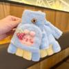 Children's Gloves Winter Girl Baby Cold Half Finger Finger Cover Cute Warm Thickened Five Finger Flip Write