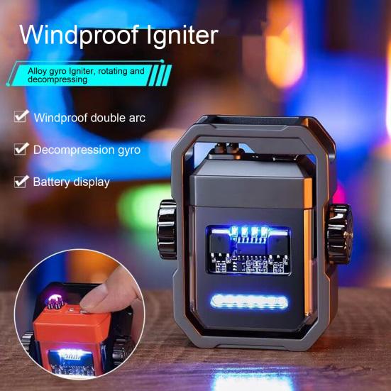 Rechargeable Electric Igniter Arc-Lighter Compact Portable Windproof Flameless BBQ Igniter Decompression Toy