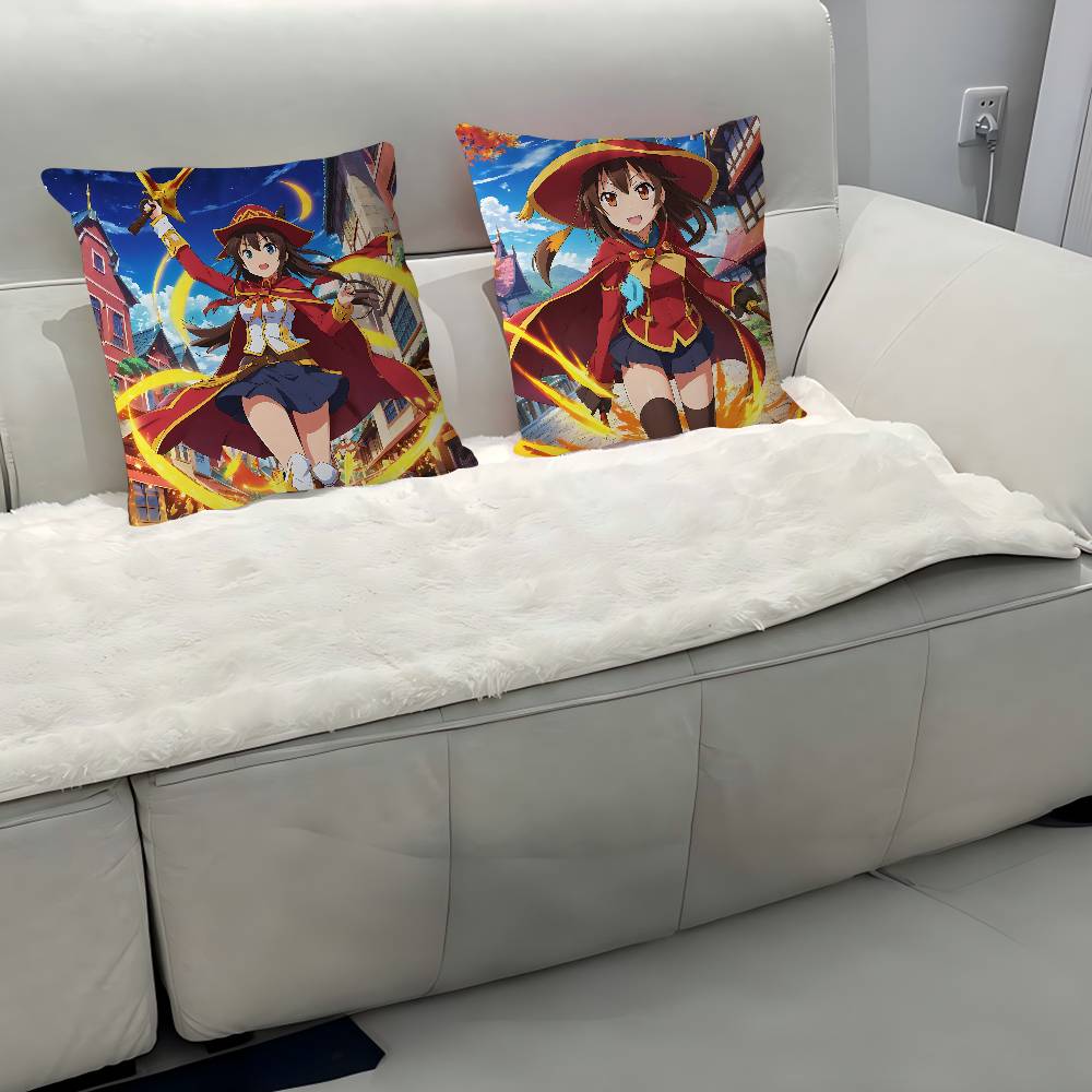 K-KONOSUBA M-Megumin Kissenbezug Zoll Bauernhaus Dekor Heim Überwurf Kissenbezüge Für Couch Dekorationen
