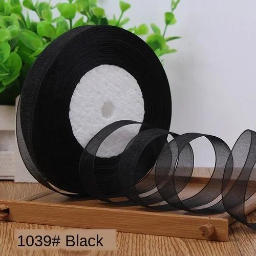12 mm(45 Meter/Rolle) Organzaband Geschenkband Weihnachtsfeier Haus DIY Geschenkverpackung Hochzeitsdekoration Bänder DIY Chiffonbänder