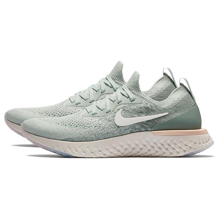 Nike Epic React Flyknit Mica Green Women Sneakers Light-Silver-Sail AQ0070-009