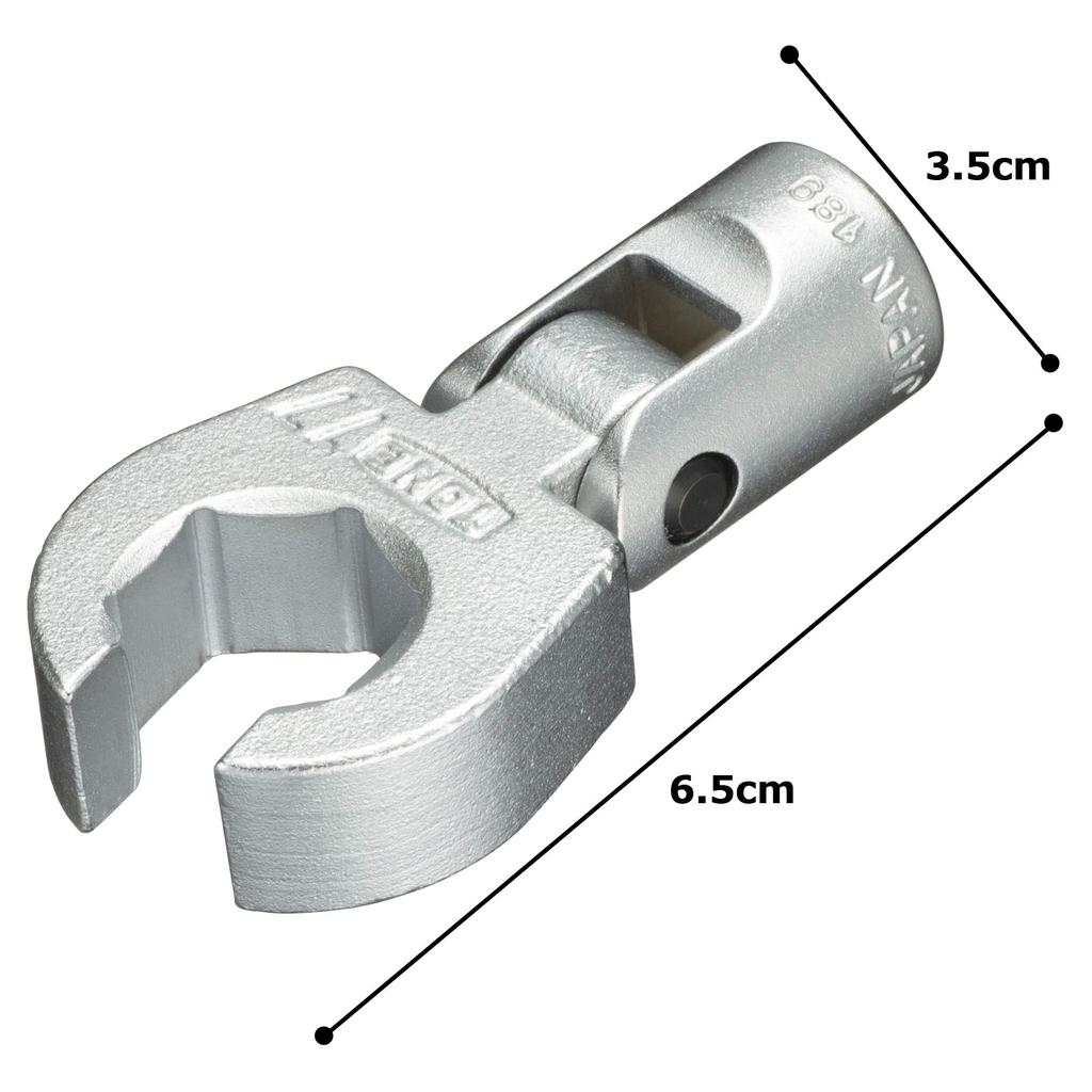 Tone Flex Crowfoot 17mm Width HP3SCF-17F Wrench, 9.5mm (3/8") Drive,