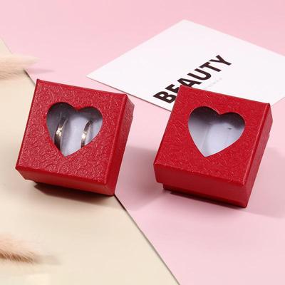 Heart-Shaped Transparent Jewelry Gift Box for Rings & Earrings
