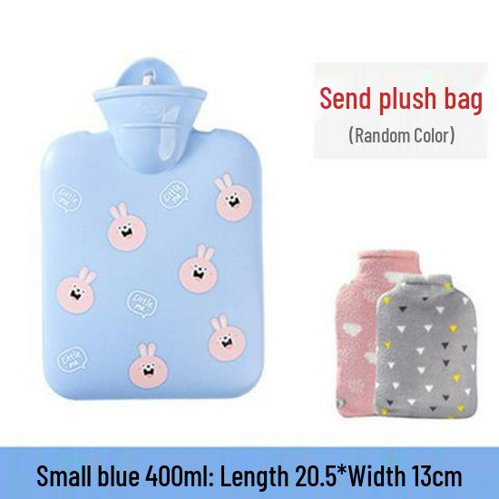 PVC Cartoon Plush Hot Water Bottle - Removable, Washable, Explosion-Proof Hand and Foot Warmer