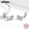 WOSTU Hot Sale Authentic 925 Sterling Silver Coffee Equipments Shape Beads Charms Fit Pendant Bracelet Bangle CQC1287