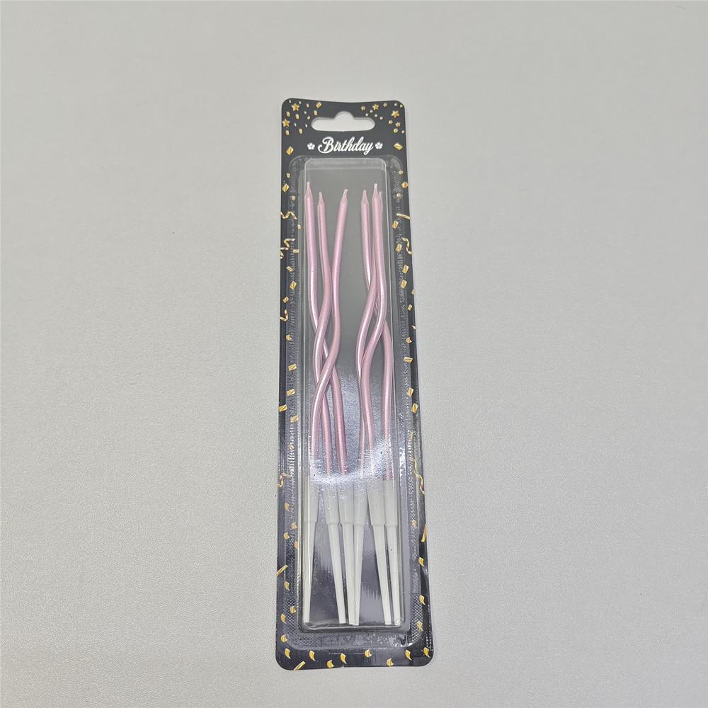 6/12 /36/72pcs/20setBirthday Candles Spiral Cake Candles  Long Thin Cake Candles For Wedding Party And Cake Decoration