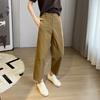 Women's High Rise Tapered Pants Regular Fit Elegant Commuter Wrinkle Free Polyester Ankle Length No Iron Harem Trousers Autumn Daily Casual Pants