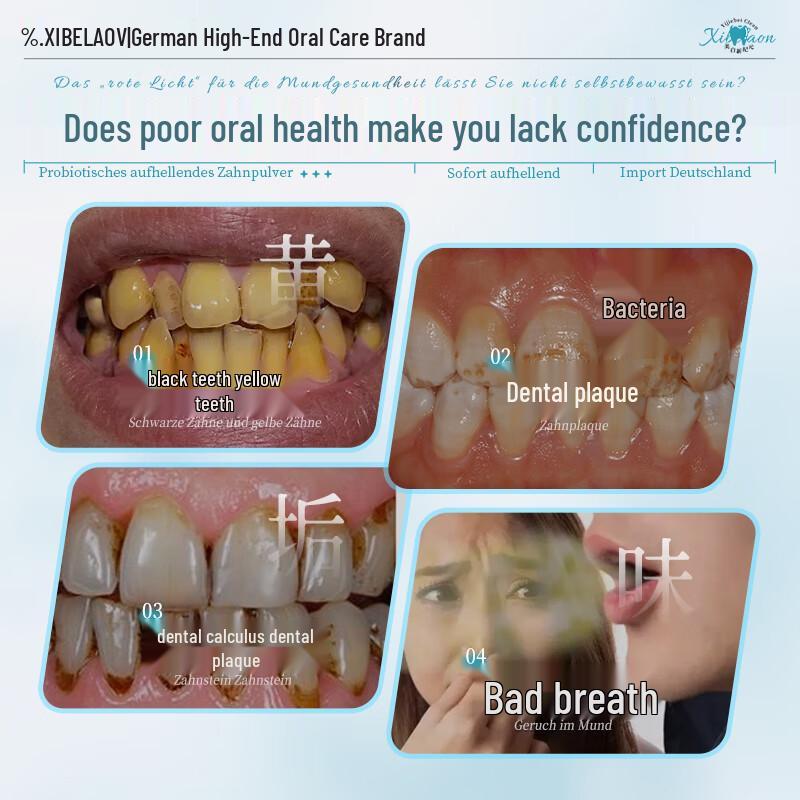 XIBELAON Teeth Whitening & Fresh Breath Powder