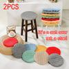 2pcs Thick Soft Round Stool Covers,Elastic Seat Cushions for Wood Iron Stool 25-30cm,Washable All-Season Chair Cover Dining Room