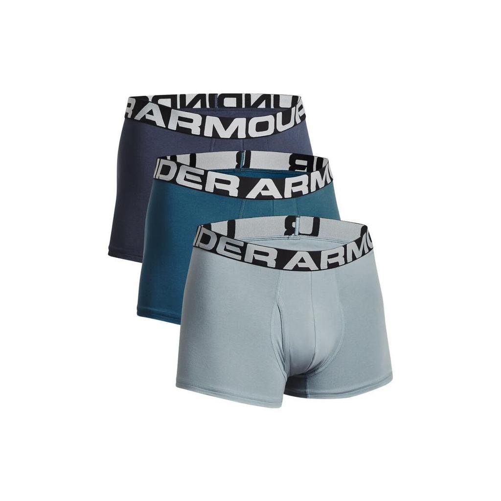 Under Armour Charged Cotton Boxerjock Slim Fit 3-Inch Boxer Briefs 3-Pack Men Underwear Mixed-Colors 1363616-044