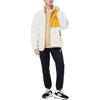 New Balance Contrasting Colors Knit Suede Sports Stand Collar Logo LambAsia Sizing 's Wool Jacket White Men's AMJ13346-MLT