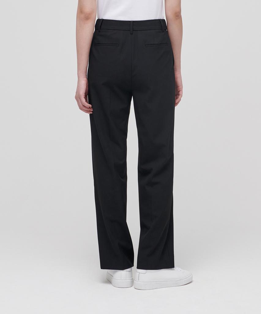 MUSINSA STANDARD WOMAN Women'S Lightweight Straight Hidden Banding Slacks [Black]