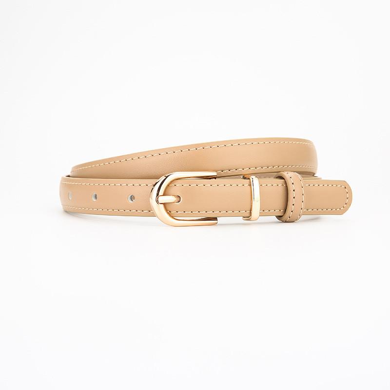 Genuine Leather Womens Belt With Silver Buckle For Casual And Office Wear