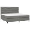 VidaXL Slat Bed Base with Mattress and LED, Upholstered Bed with Headboard, Double Bed, Adult Bedroom Bed, 3135142