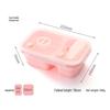 ZISIZ Foldable 3-Compartment Silicone Lunch Box