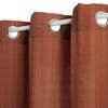 Voilage "Noa" motif rayures plissées tamisant 140 x 240 cm Atmosphera - Terracotta