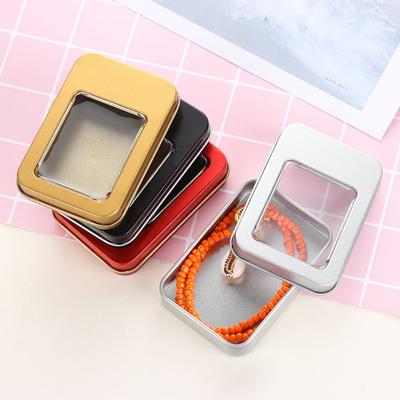 Headphones Key Candy Earrings Storage Boxes Metal Tin Can Box Dampproof Containers Jewelry