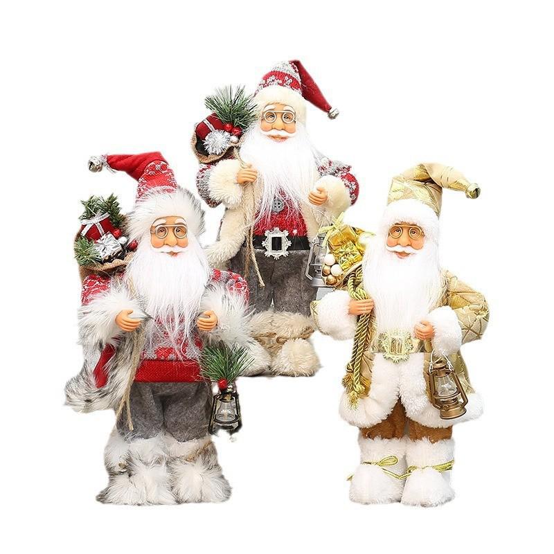 12-Inch White-Bearded Santa Claus Tabletop Christmas Decoration Ornament