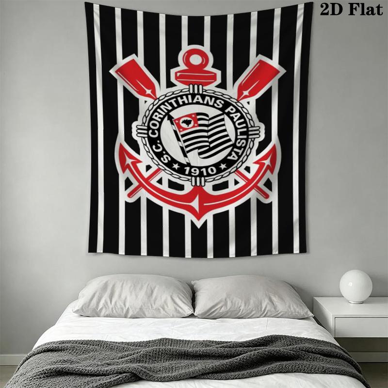 Corinthians Paulista Wandteppich Ästhetisches Wandbehang Gedruckter Stoffdecke Dekorative Wandteppiche für Schlafzimmer Wohnzimmer Heimdekoration