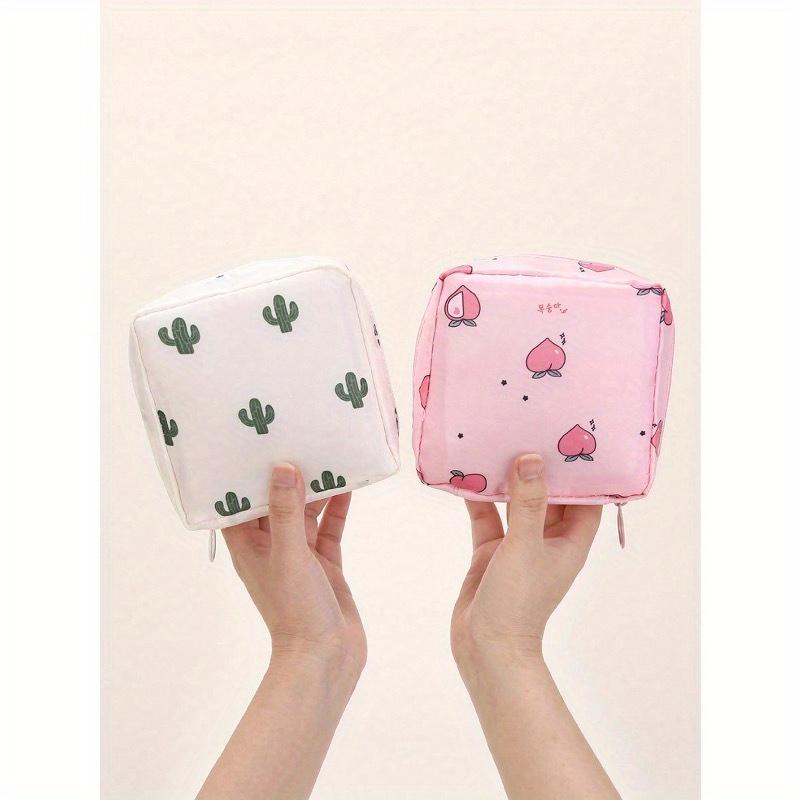 1PC Cute Cartoon Multi-Purpose Waterproof Storage Bag - Big Capacity Sanitary Napkin Storage Bag Cosmetic Storage Bag Student Travel Essentials