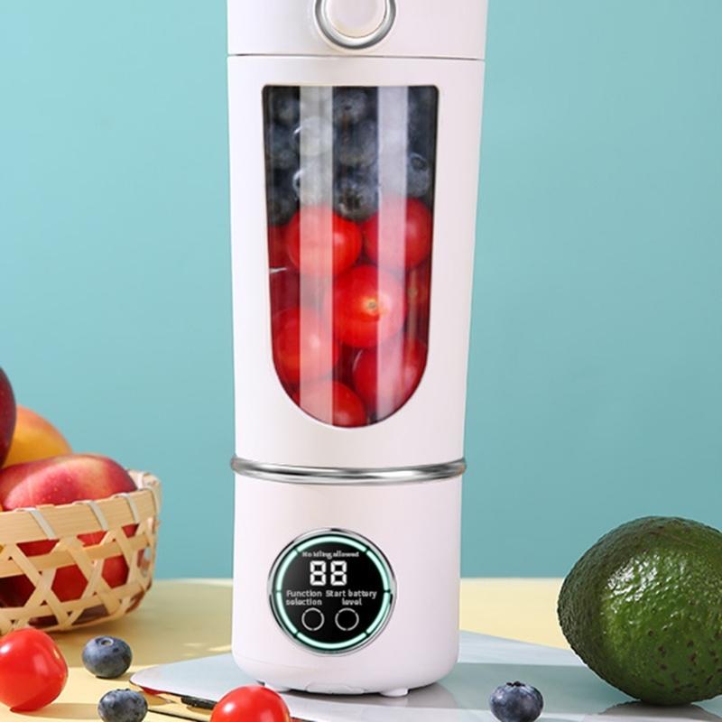 700ml Smoothie Blender Portable USB Rechargeable Juicer with High Speed Motor Mixing Cup for Protein Shakes and Juices