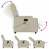 Electric Massage Chair Cream Faux Leather