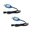 USB Charger Cable SM2.0 2P Connectors for 7.2V 250mA NiMH NiCD Batteries with LED Indicator and Safe Charging