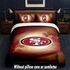 San Francisco 49ers Design Bed Bedding Set 1 Duvet Cover + 2 Pillowcases Soft Breathable Household Bed Linens