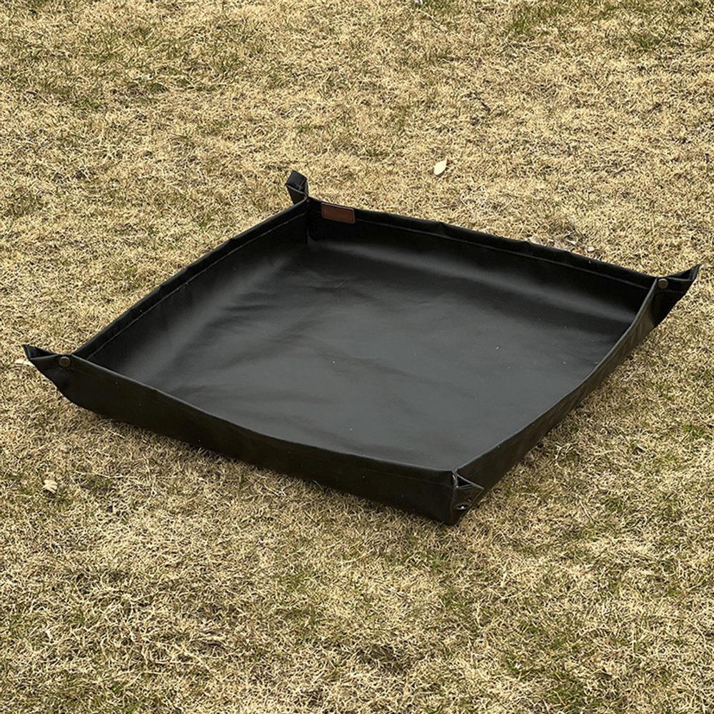 Protective Pad Under Grill Mat Black Fireproof Grill Pad Portable Grill Floor Pad Camping Stove