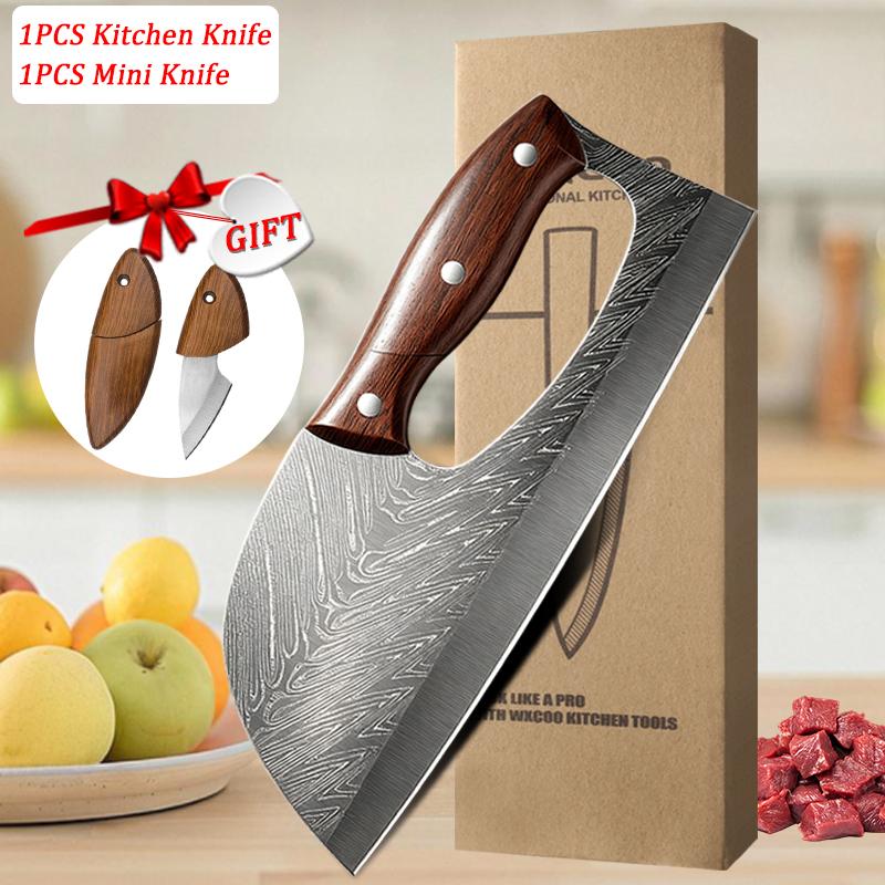 WXCOO Multi functional Labor-saving Kitchen Knife Handmade Forged Butcher Knife Meat Cleaver Chef Vegetable Slicing Knife