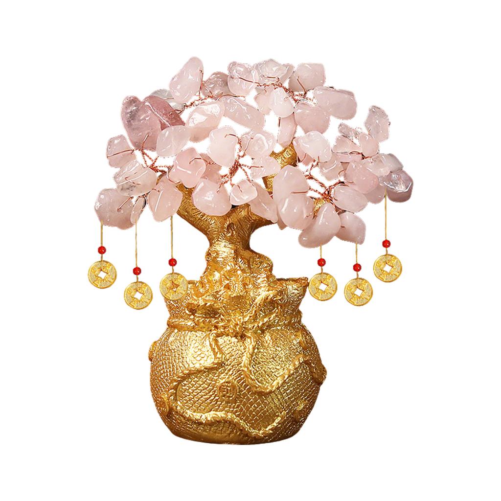 Crystal Money Tree Feng Shui Ornament - Home And  Gemstone Jewelry For Attracting Wealth