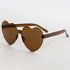 2024 Women Colors Pc Heart Shape Tinted Party Sunglasses Girls Vintage Uv400 Colors Rimless Polarized Sun Glasses