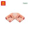 Non-Toxic 235Pcs/Lot 79491 1X1 Cutout Round Corner 2X2 Building Blocks Moc Accessories Compatible With Brick Toys Children Gift Box