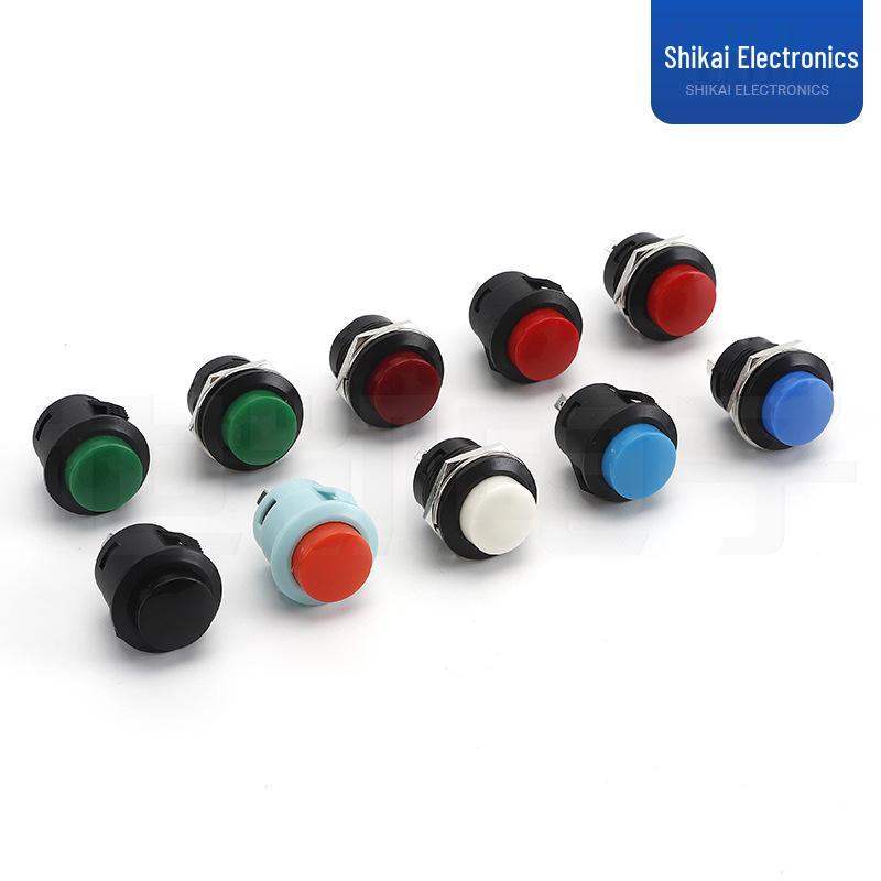 12MM Round Momentary Push Button Switch, Non-Locking/Self-Resetting & Self-Locking